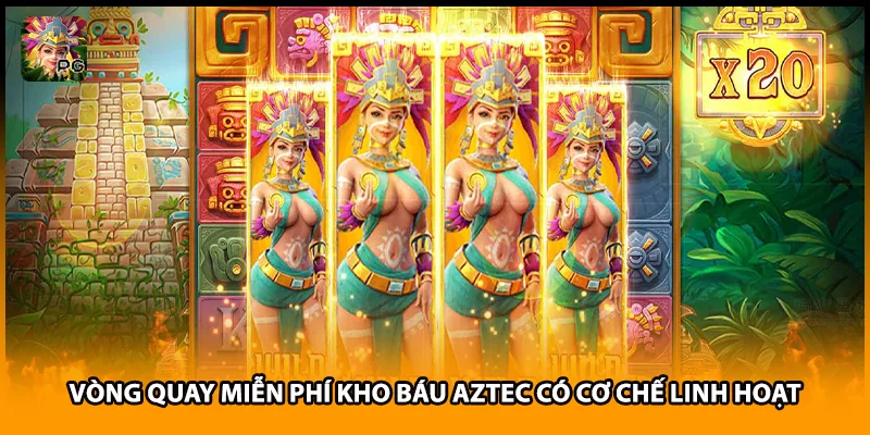 Vòng quay miễn phí kho báu Aztec có cơ chế linh hoạt